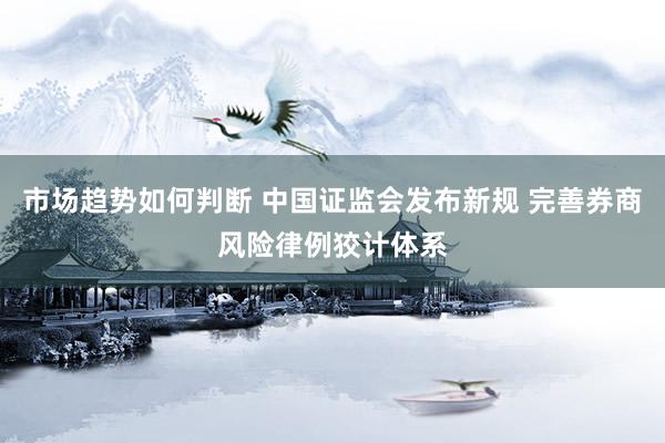 市场趋势如何判断 中国证监会发布新规 完善券商风险律例狡计体系