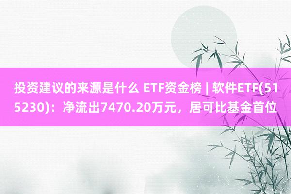 投资建议的来源是什么 ETF资金榜 | 软件ETF(515230)：净流出7470.20万元，居可比基金首位