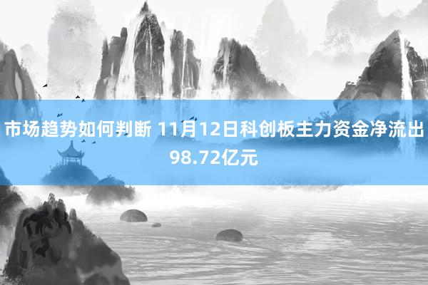 市场趋势如何判断 11月12日科创板主力资金净流出98.72亿元