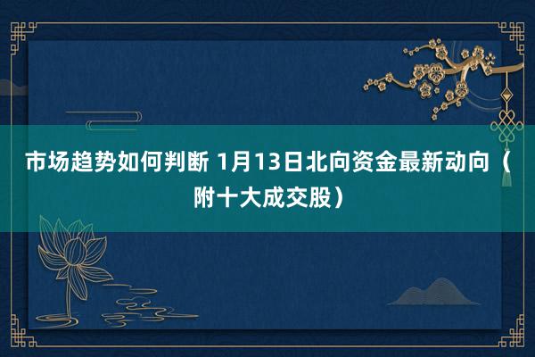 市场趋势如何判断 1月13日北向资金最新动向（附十大成交股）