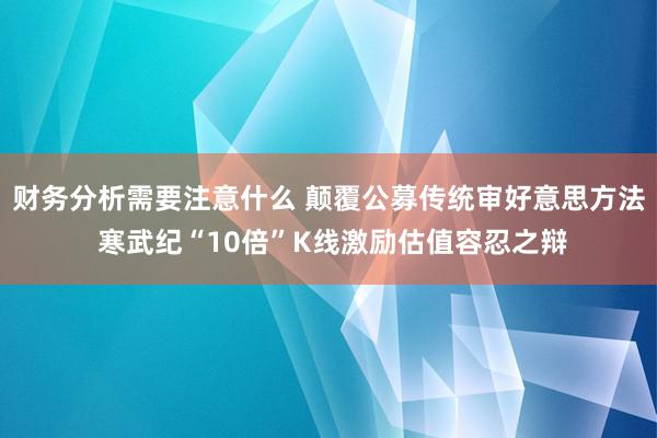 财务分析需要注意什么 颠覆公募传统审好意思方法 寒武纪“10倍”K线激励估值容忍之辩